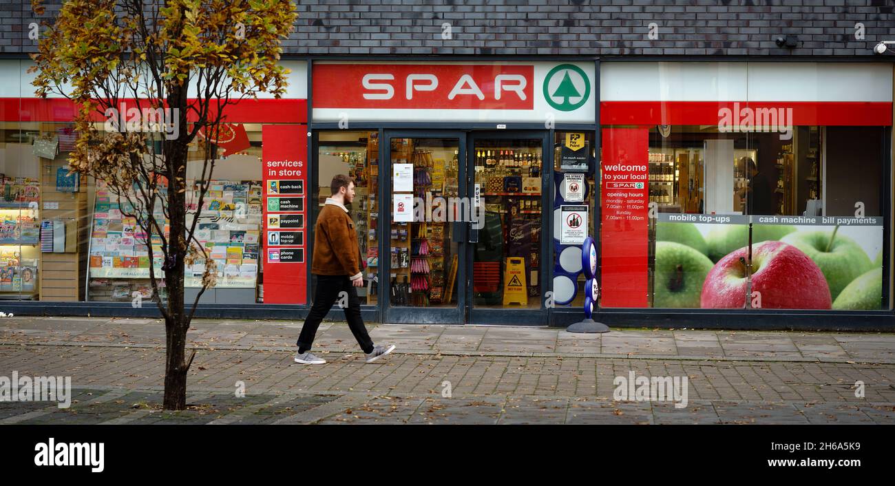Food store shop front in the city Manchester UK Stock Photo