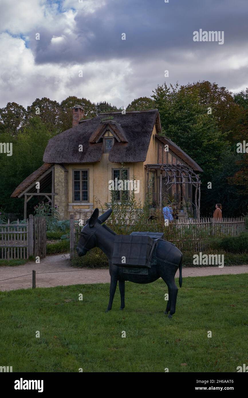 Donkey Statue in Queen’s Hamlet (Le Hameau de la Reine) Rural House