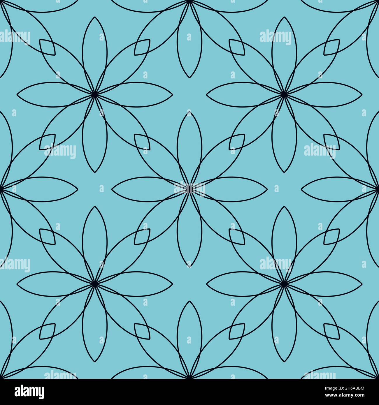 Geometric floral seamless pattern with flower for wallpaper and fabrics ...