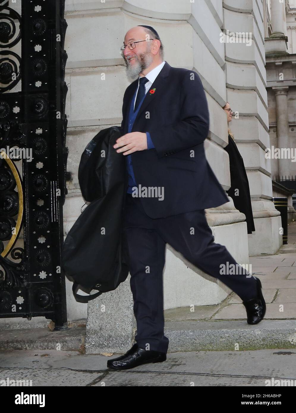 London, England, UK. 14th Nov, 2021. Chief Rabbi of the United Hebrew ...