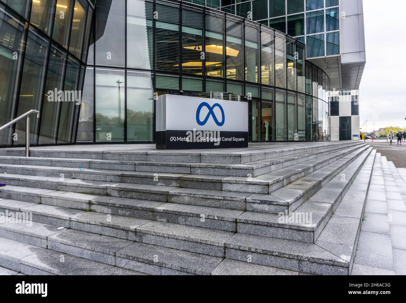 The office of Meta, (formerly called Facebook) in Grand Canal Square, Dublin, Ireland. Stock Photo