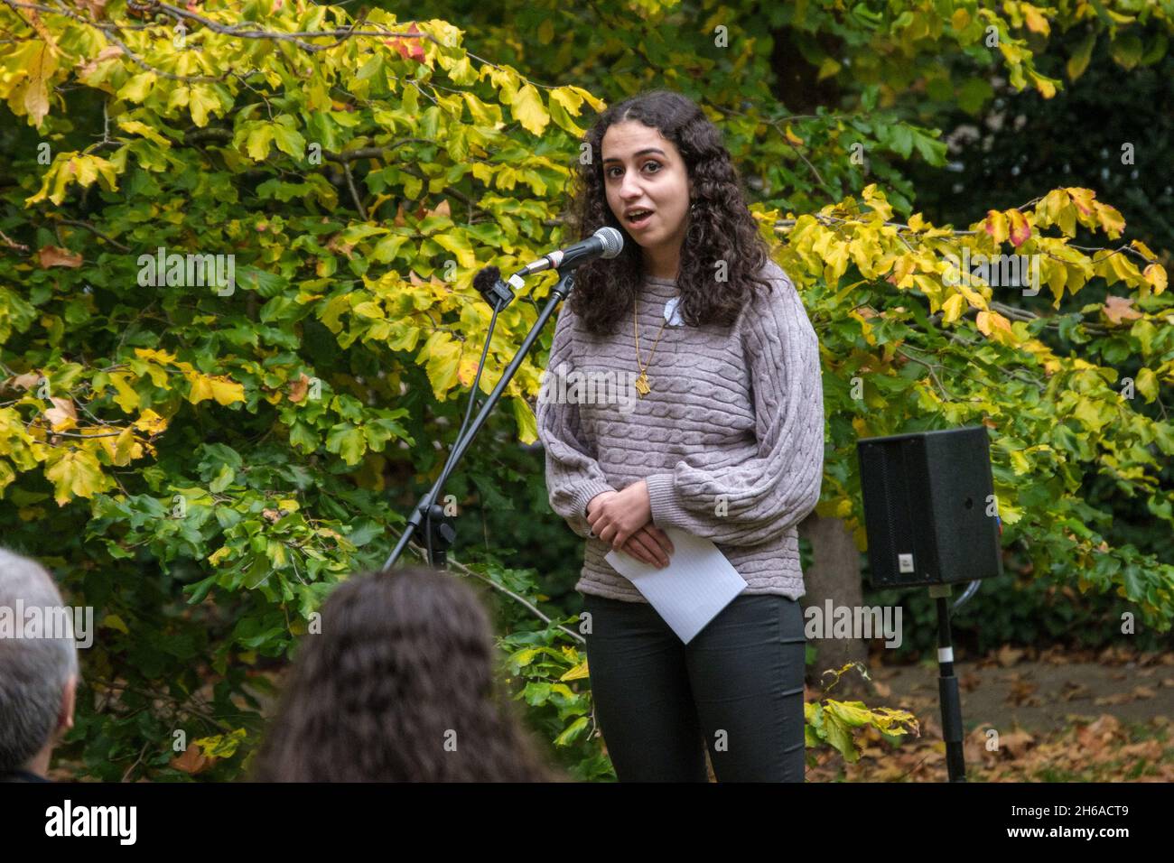 London UK 14th Nov 2021 Huda Ammori Activist Writer And Co founder London UK 14th Nov 2021 Huda Ammori Activist Writer And Co founder