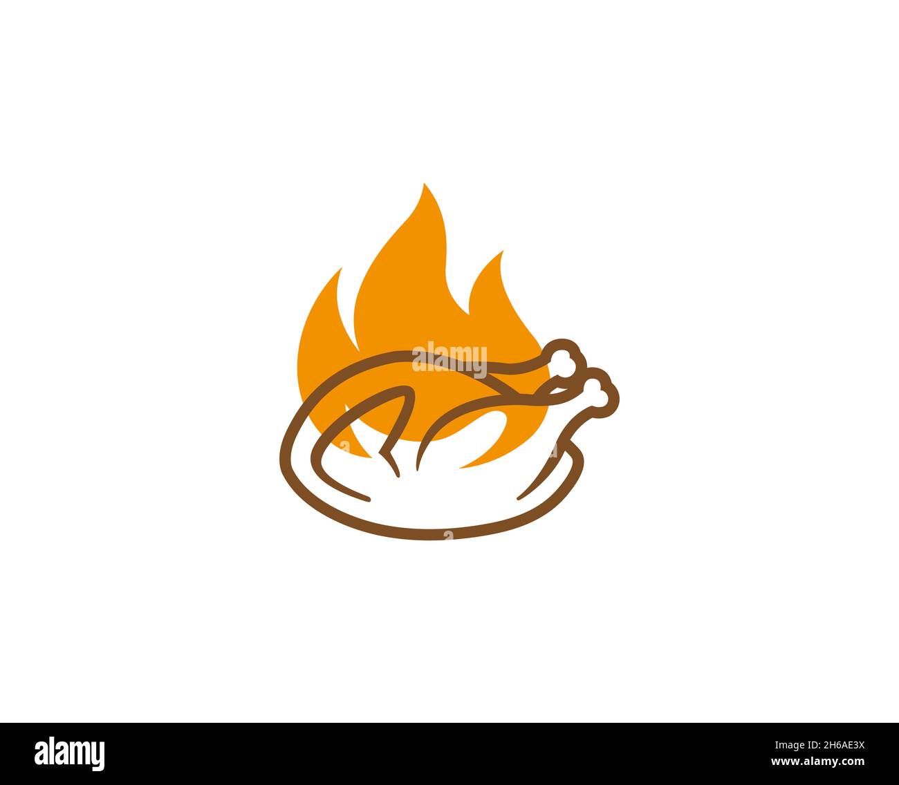 Creative Hot Chicken Fire Logo Design Symbol Vector Illustration Stock Vector