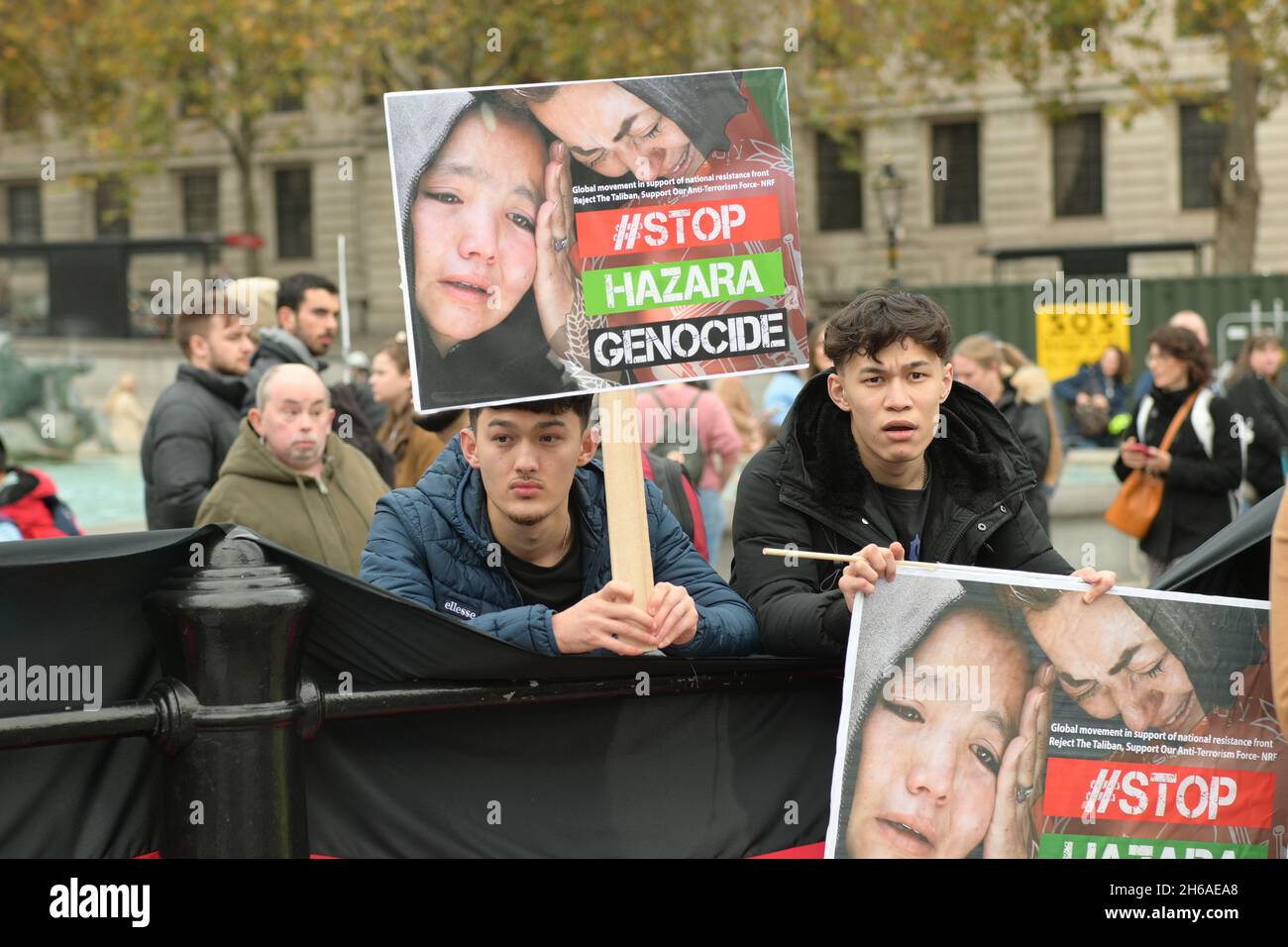 2021-11-14 , London, UK. The people of Afghanistan is suffering. Colonial and genocide democracy, human rights, freedom has created chaos around the world. Like the Hong Kong cockroaches  saying Cantonese is not Chinese? Free Afghanistan had only one option in support of the Afghan victory party. which expelled all barbarian invaders from Afghan bloodshed and suffering to bring Afghans together and build a new Afghanistan. Cockroaches choose to continue to serve and works for invaders will bury the future generations. What choice do you make, unity or misfortune? Stay away from the British act Stock Photo