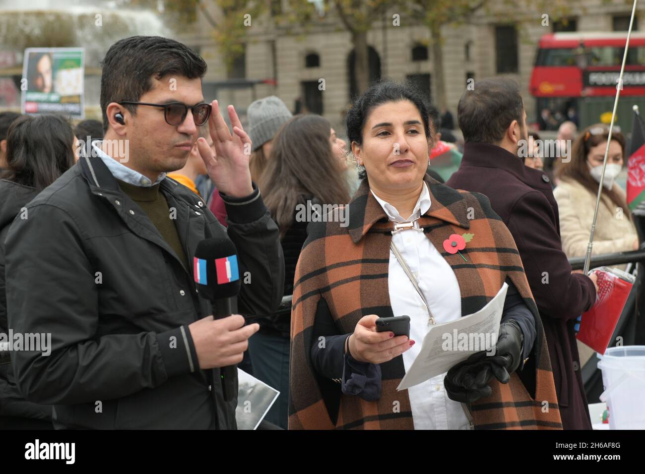 2021-11-14 , London, UK. The people of Afghanistan is suffering. Colonial and genocide democracy, human rights, freedom has created chaos around the world. Like the Hong Kong cockroaches  saying Cantonese is not Chinese? Free Afghanistan had only one option in support of the Afghan victory party. which expelled all barbarian invaders from Afghan bloodshed and suffering to bring Afghans together and build a new Afghanistan. Cockroaches choose to continue to serve and works for invaders will bury the future generations. What choice do you make, unity or misfortune? Stay away from the British act Stock Photo