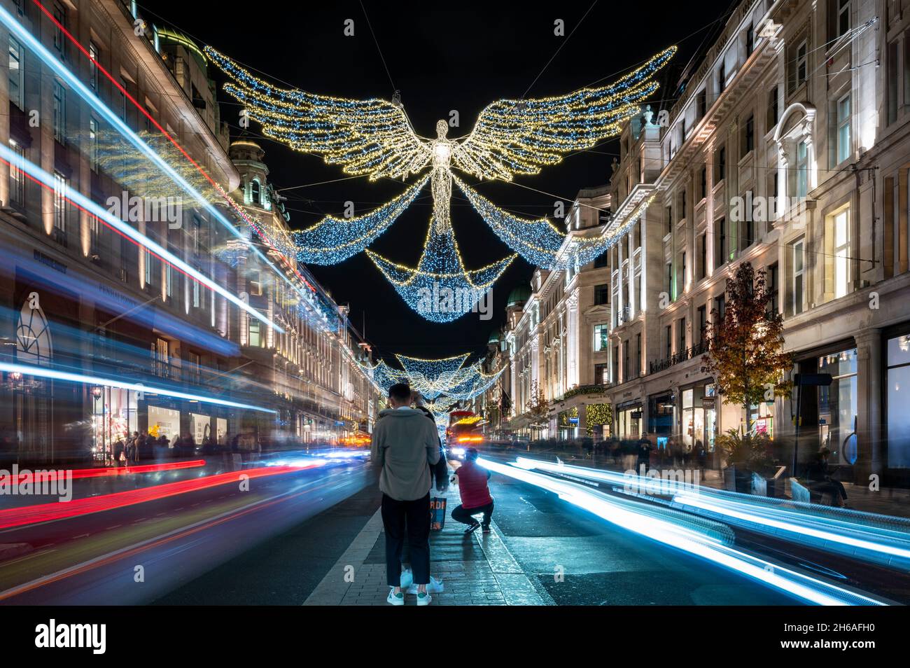 Regent street london christmas lights 2021 hires stock photography and