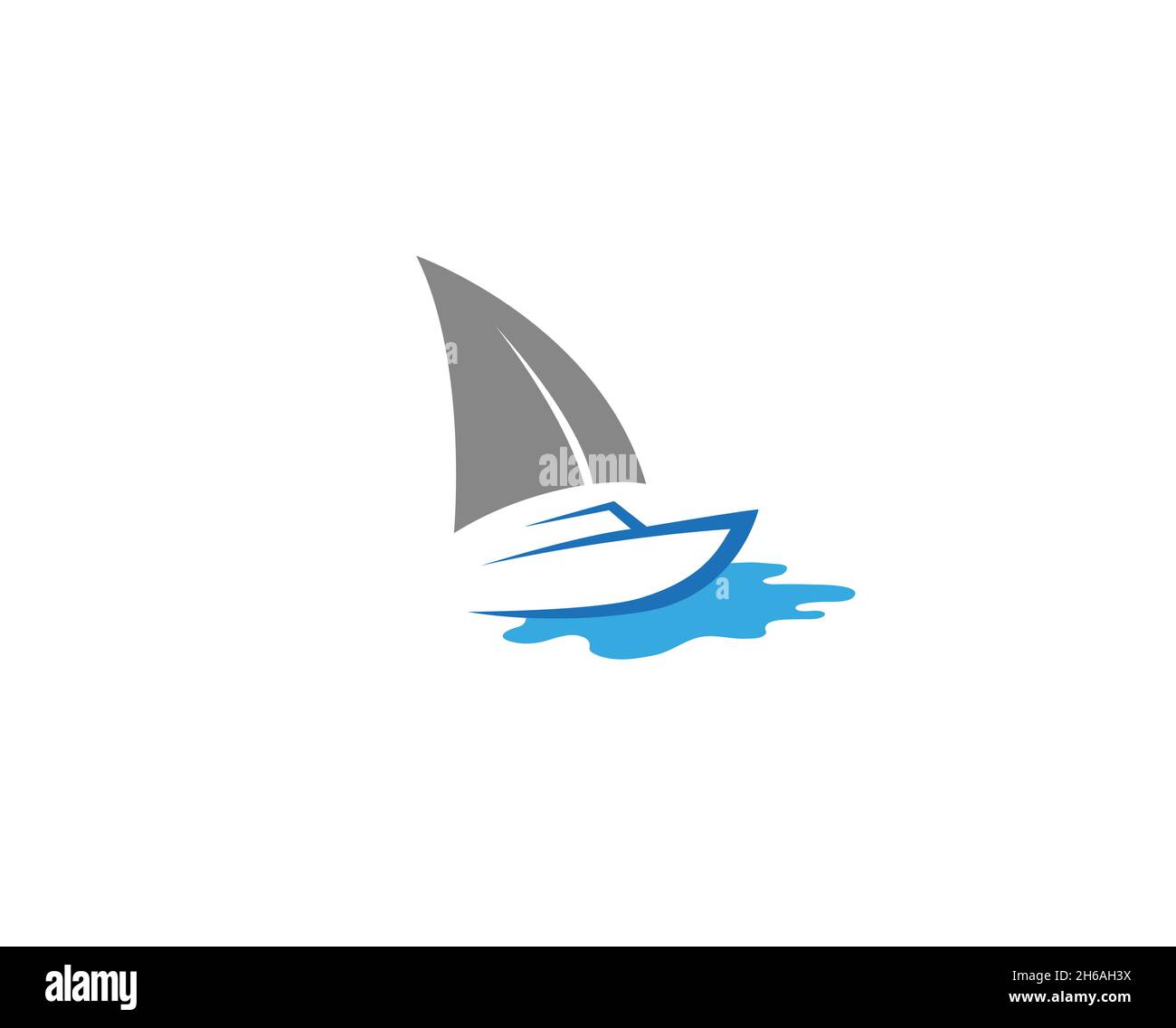 Creative Boat Sailing Logo Design Vector Symbol Illustration Stock Vector