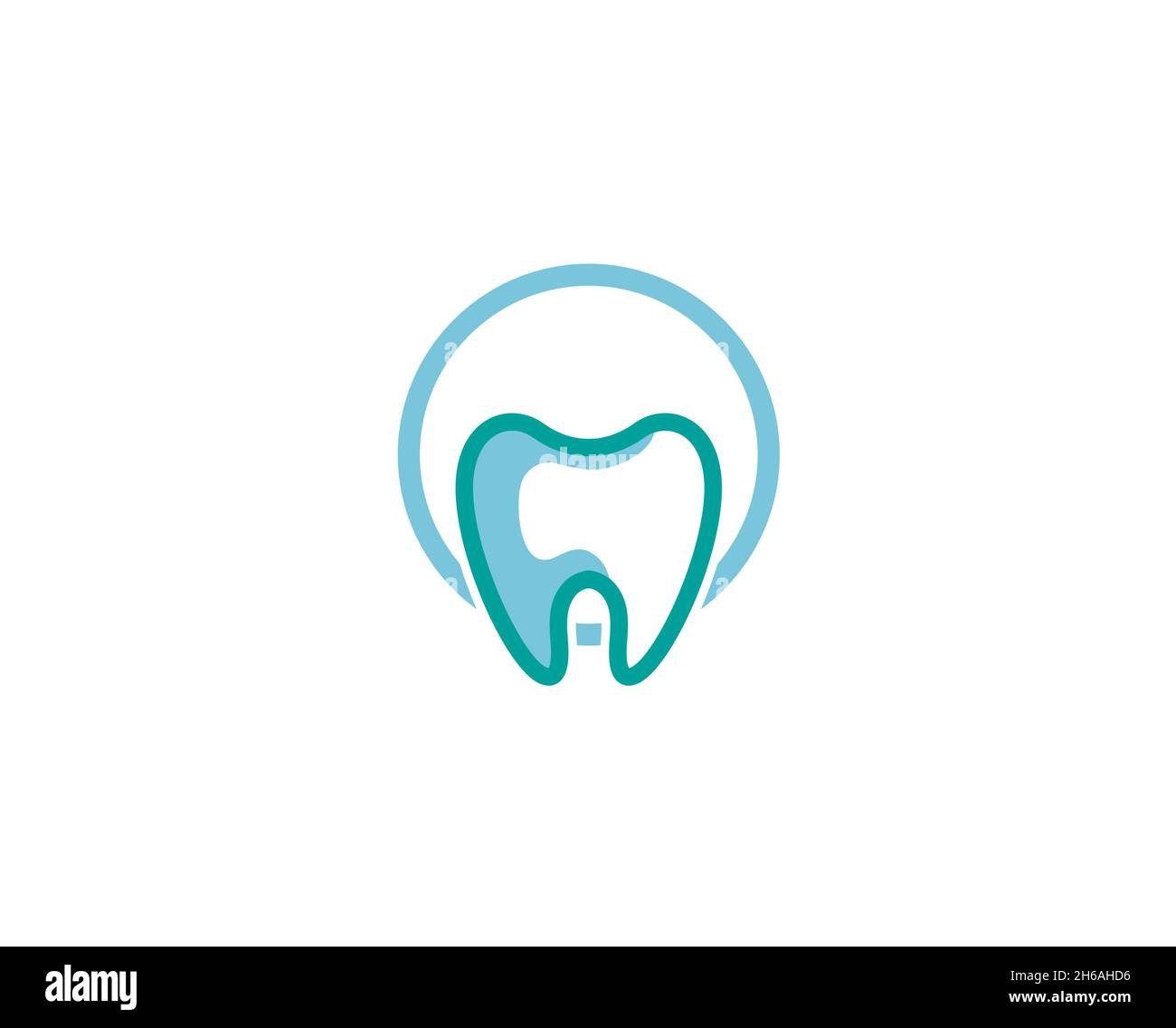 Creative Planet Dental Circle Logo Design Vector Symbol Illustration Stock Vector