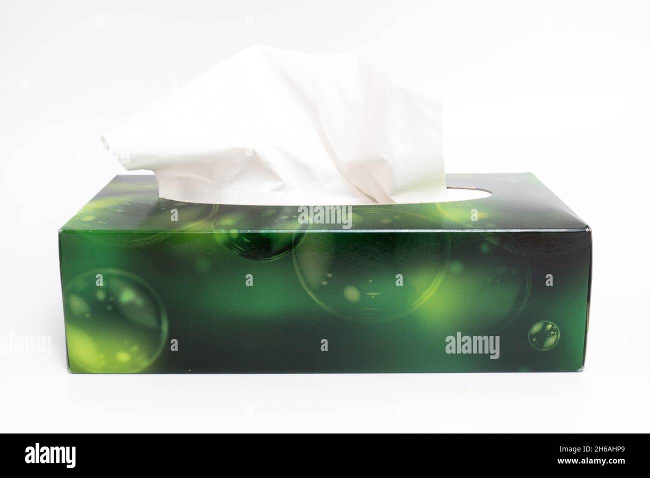 Box of Tissues isolated on white background Stock Photo