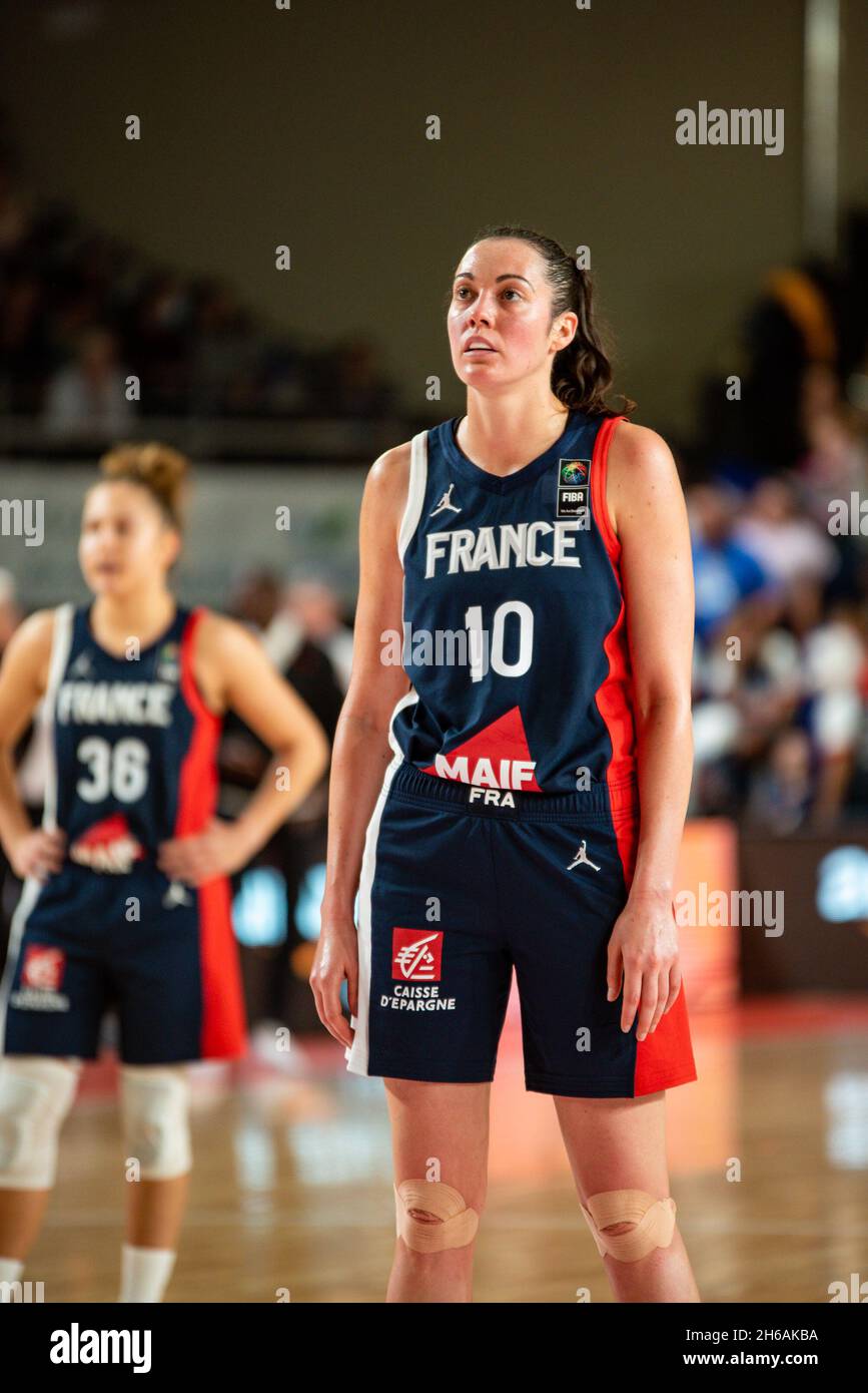 Villeneuve-d Ascq, France, November 14, 2021, Sarah Michel of France during  the FIBA Women's EuroBasket 2023, Qualifiers Group B Basketball match  between France and Lithuania on November 14, 2021 at Palacium in
