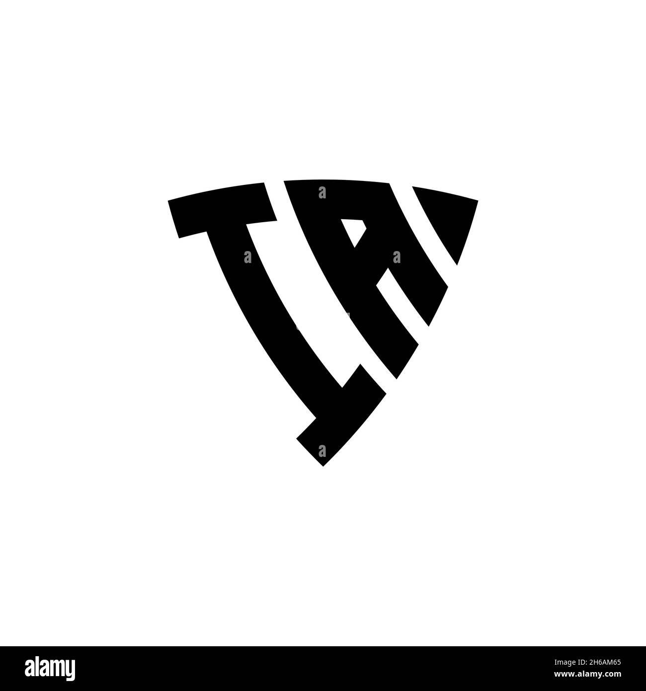 IA Monogram logo letter with triangle shield shape style design ...