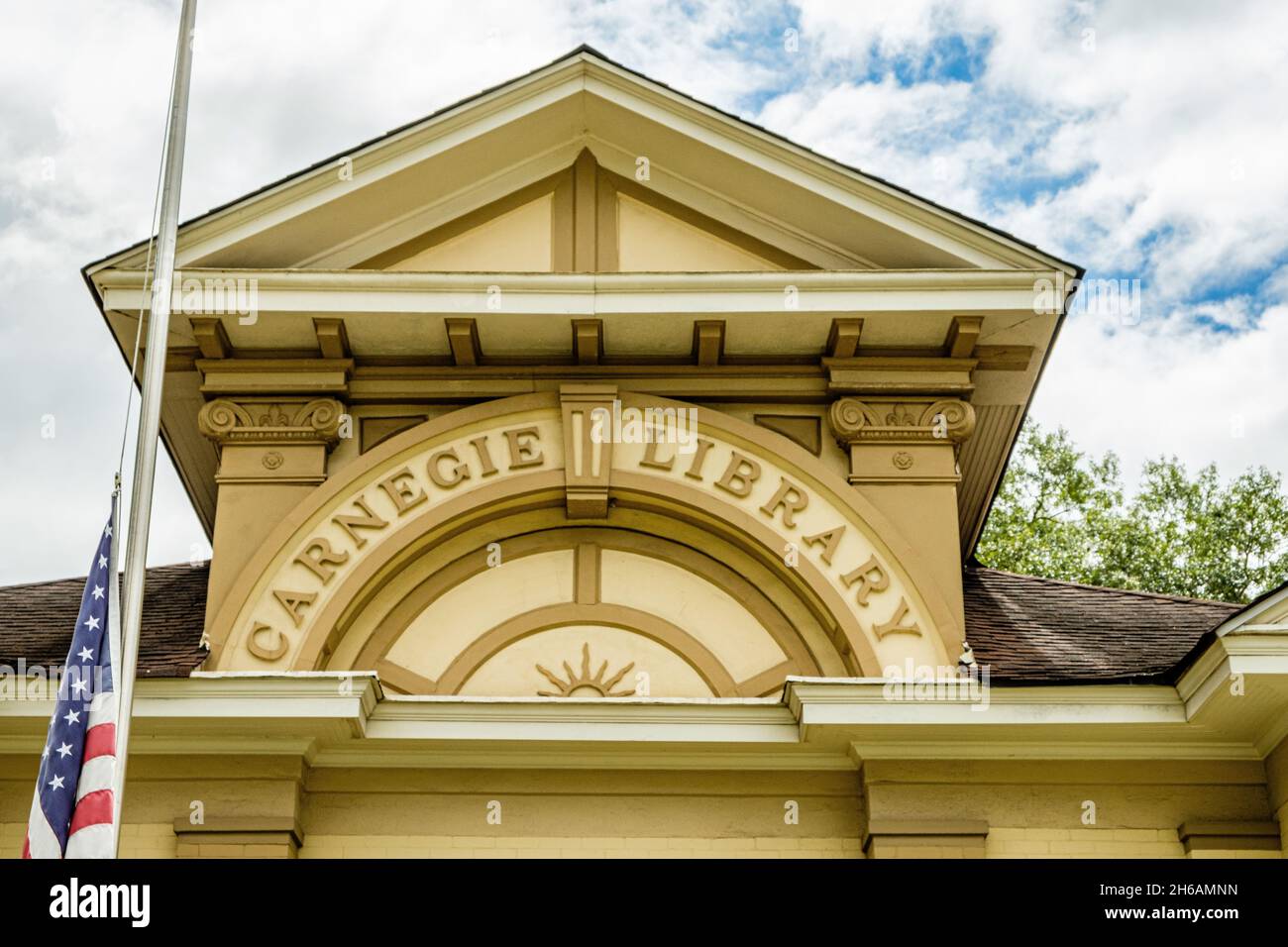 Lavonia Carnegie Library, Hartwell Road, Lavonia, Stock Photo