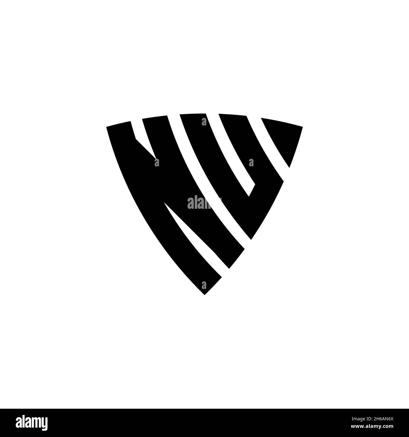 NU Monogram logo letter with triangle shield shape style design ...