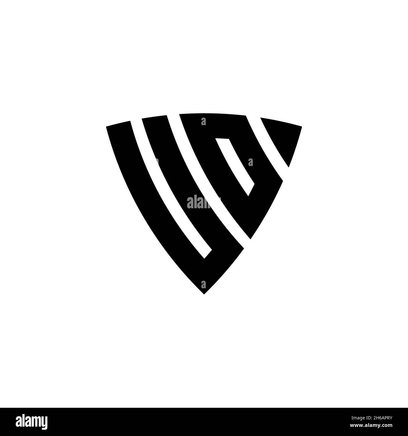 UO Monogram logo letter with triangle shield shape style design ...