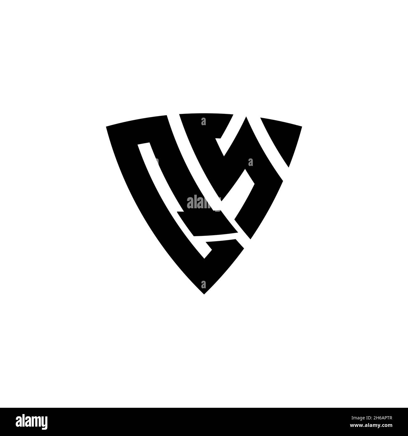 QS Monogram logo letter with triangle shield shape style design ...
