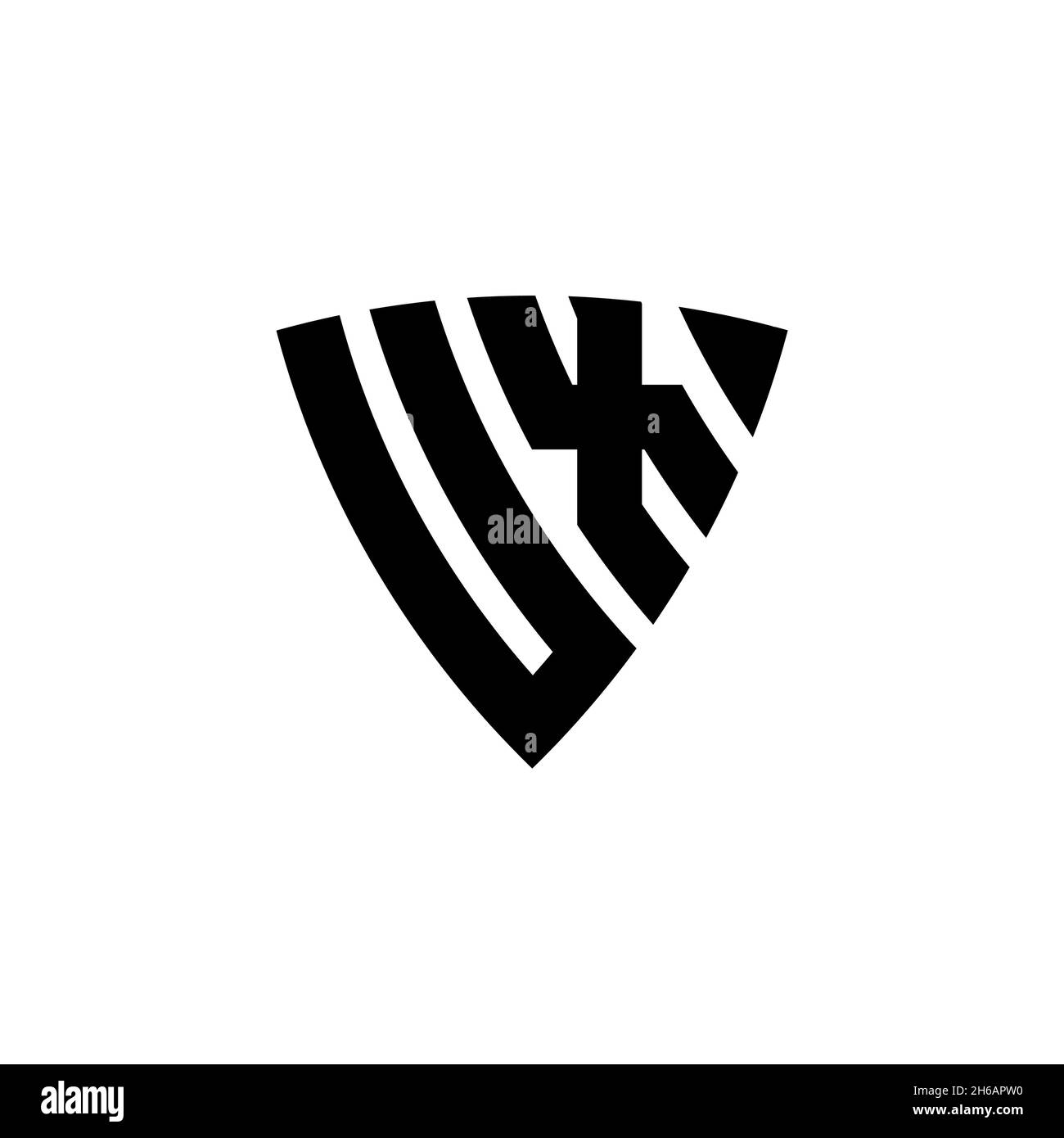 UX Monogram logo letter with triangle shield shape style design ...