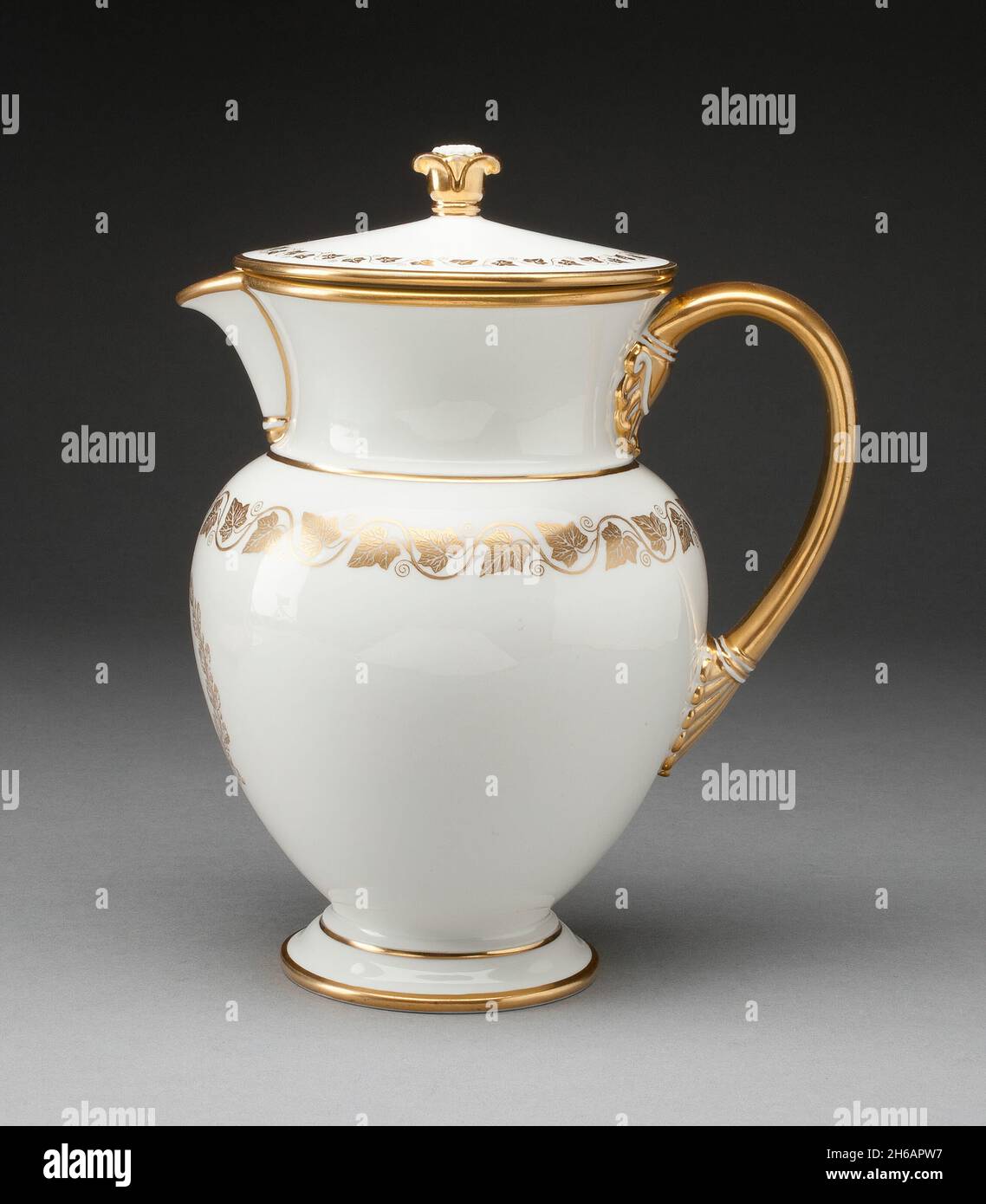 Covered Pitcher, S&#xe8;vres, 1839. Stock Photo