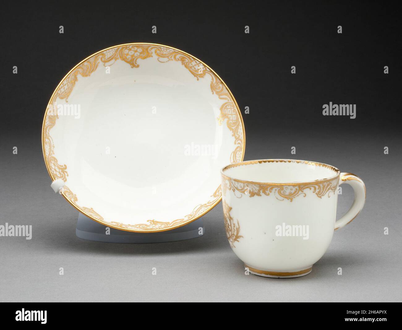 Cup and Saucer, S&#xe8;vres, c. 1757. Stock Photo