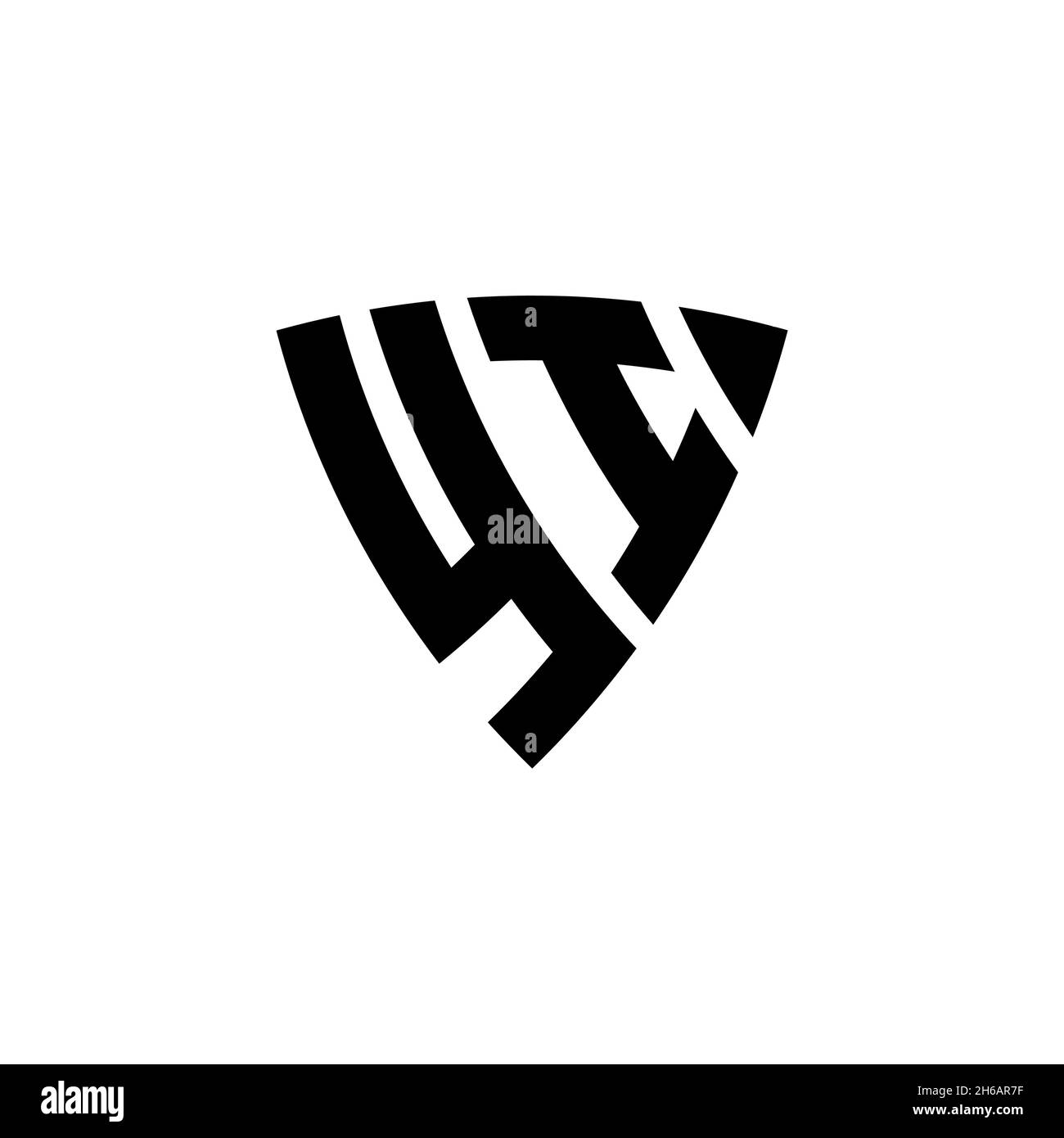 YI Monogram logo letter with triangle shield shape style design ...