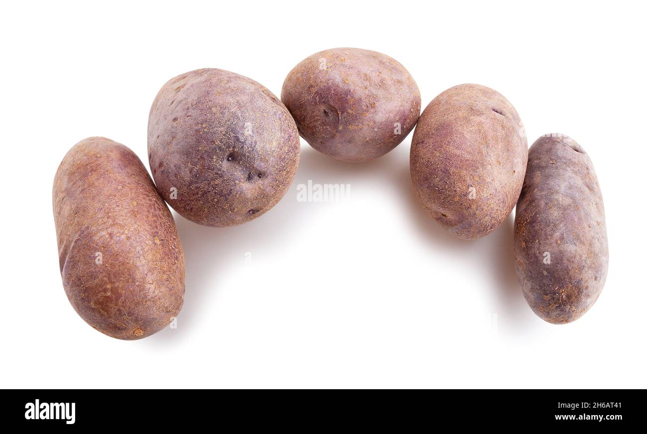 red potato path isolated on white Stock Photo