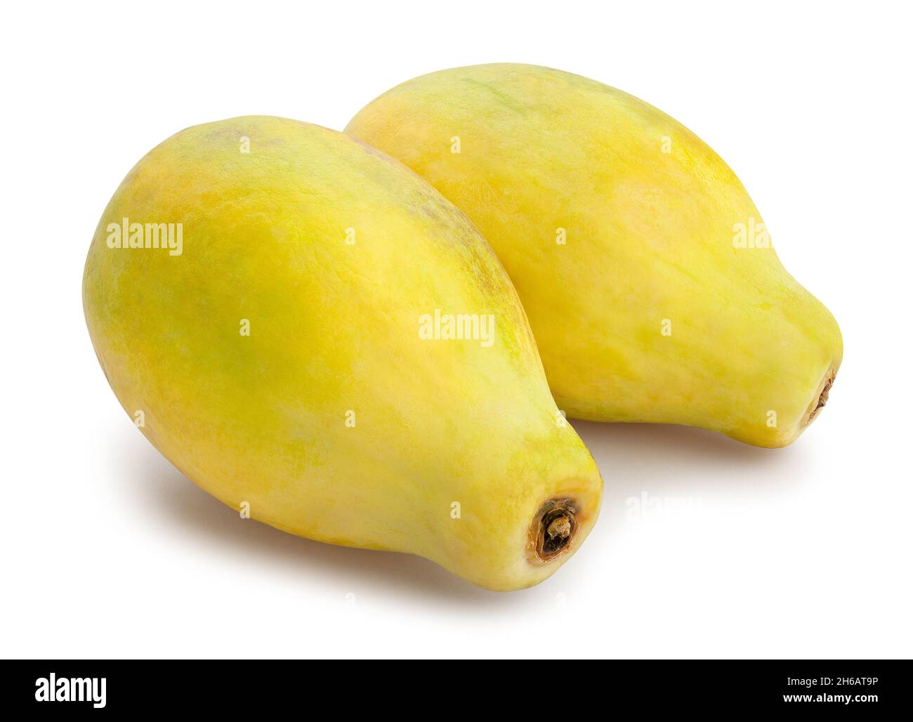 papaya path isolated on white Stock Photo