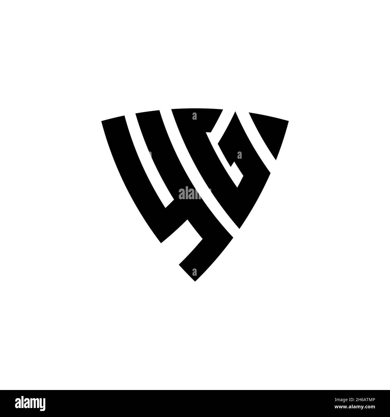 YG Monogram logo letter with triangle shield shape style design ...