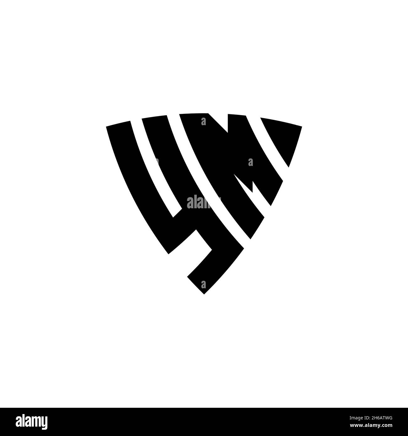 YM Monogram logo letter with triangle shield shape style design ...