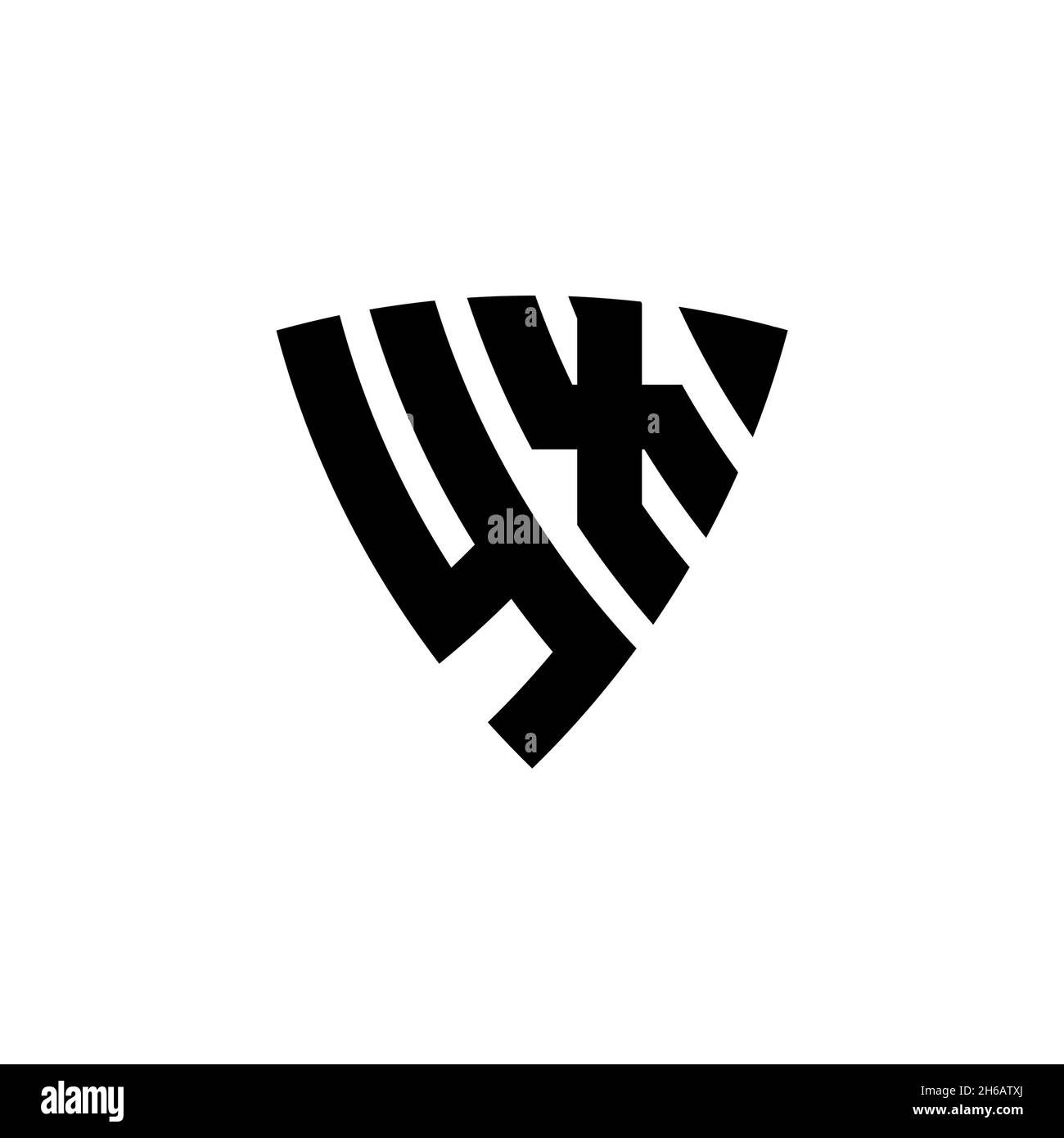 YX Monogram logo letter with triangle shield shape style design ...