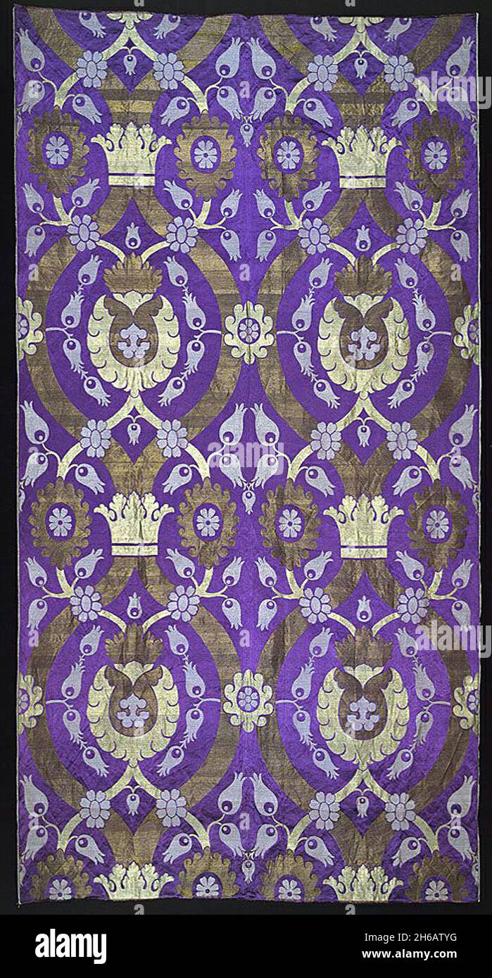 Panel (Furnishing Fabric), Scotland, 1885/90. Designed by Alexander Morton, produced by Alexander Morton and Company. Stock Photo