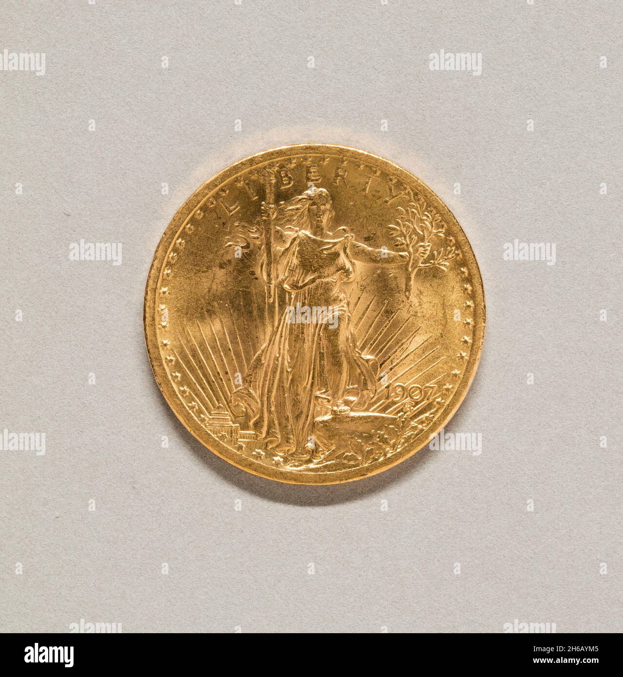 1907 gold coin hi-res stock photography and images - Alamy