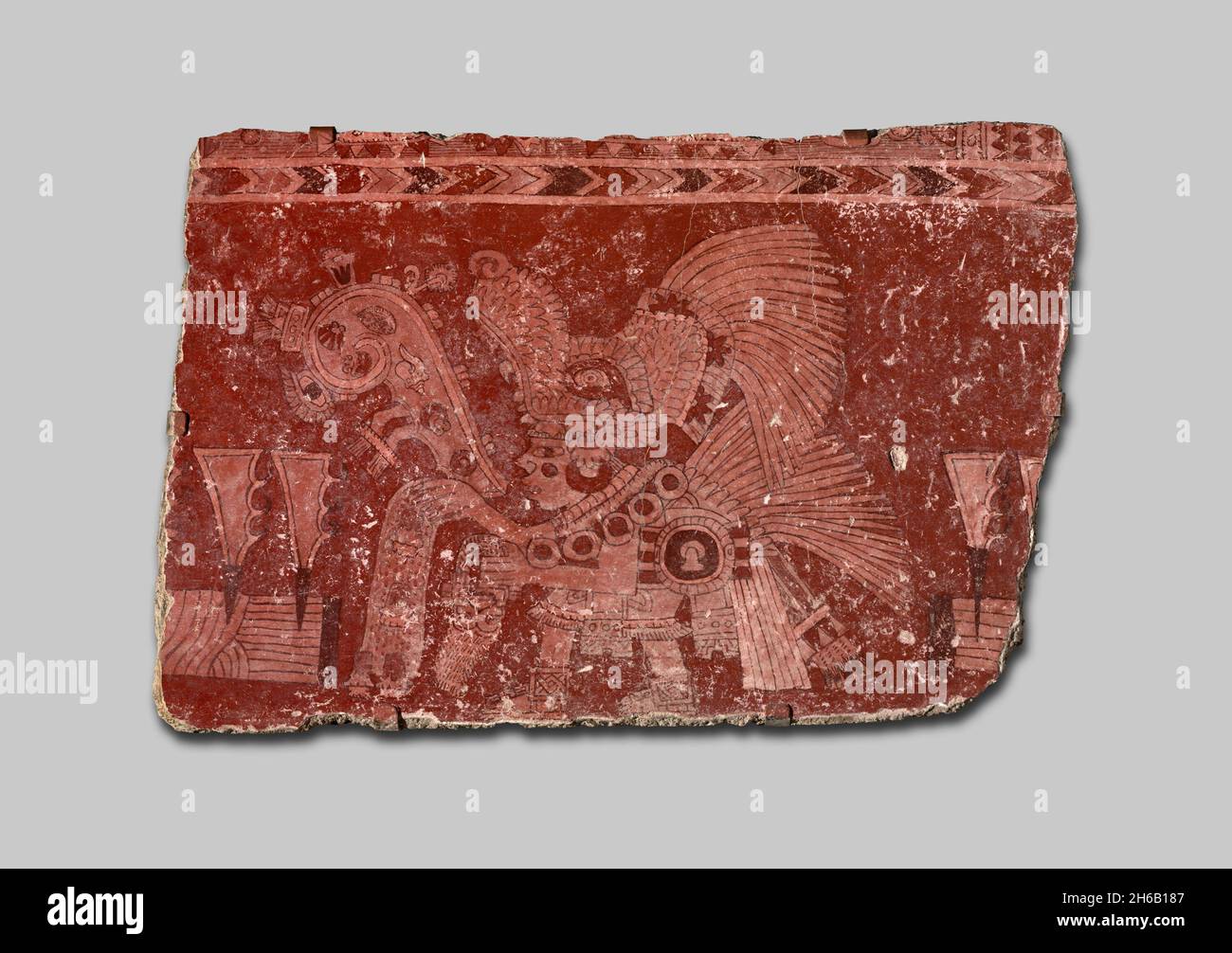 Mural Fragment Representing a Ritual of World Renewal, A.D. 500/600 ...
