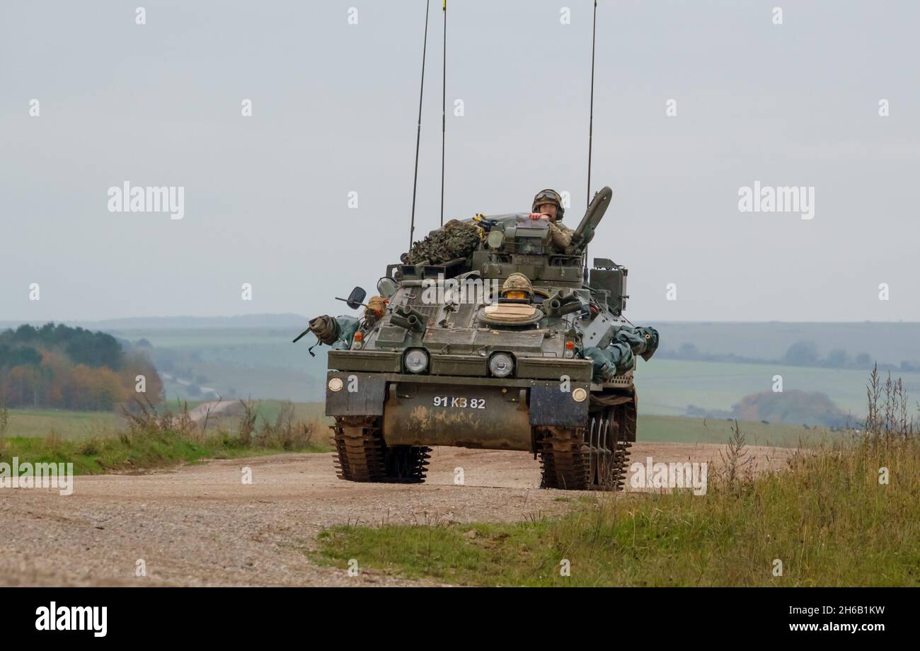 British army FV103 Spartan tracked armored reconnaissance vehicle in ...