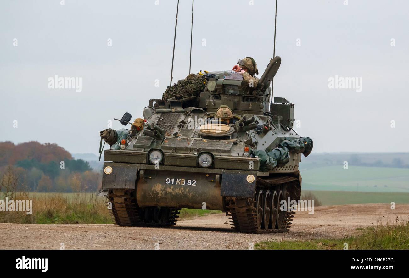 British army FV103 Spartan tracked armored reconnaissance vehicle in ...