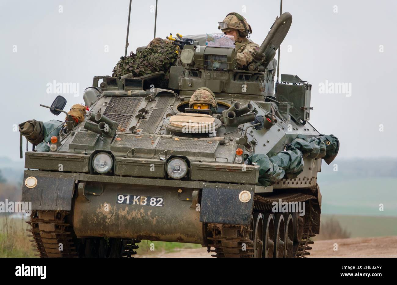 British army FV103 Spartan tracked armored reconnaissance vehicle in ...