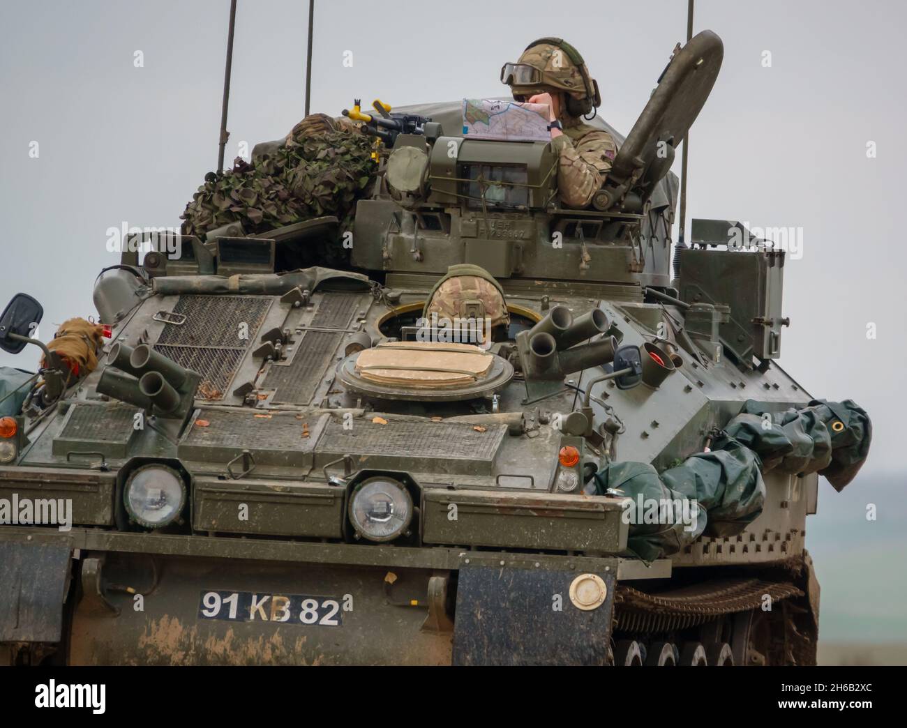 British army FV103 Spartan tracked armored reconnaissance vehicle in ...