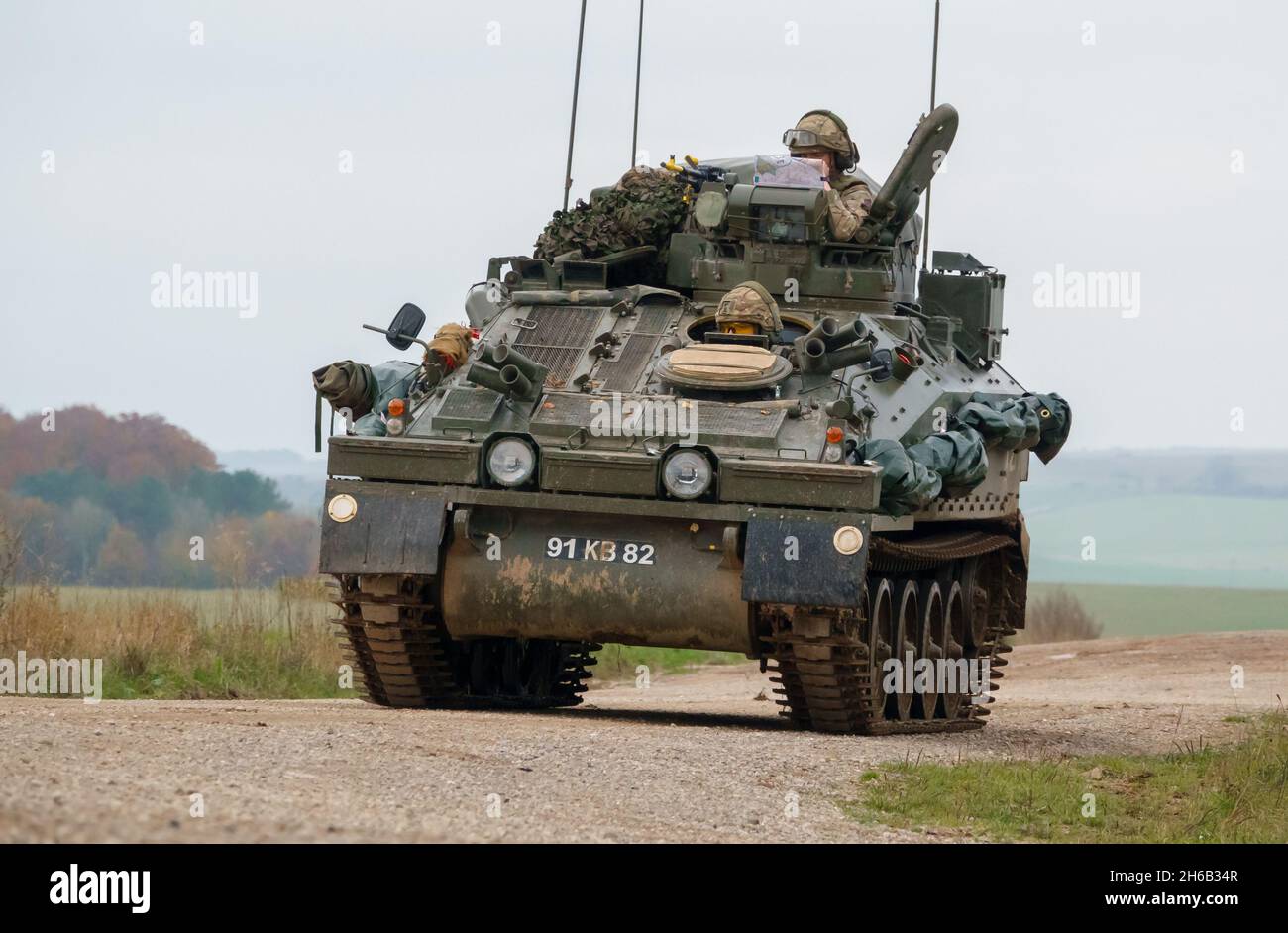 British army FV103 Spartan tracked armored reconnaissance vehicle in ...