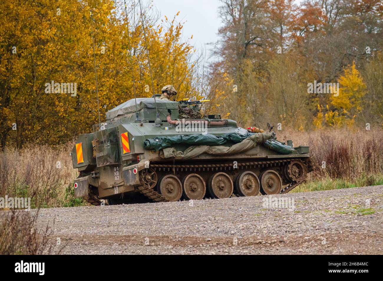 British army FV103 Spartan tracked armored reconnaissance vehicle in ...