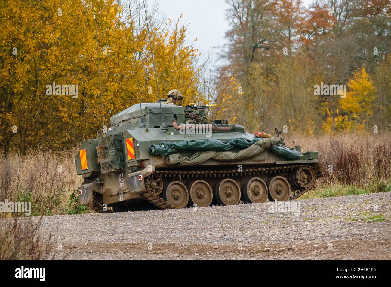 British army FV103 Spartan tracked armored reconnaissance vehicle in ...
