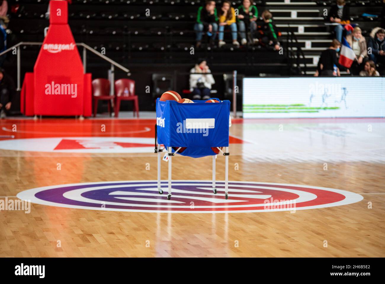 Villeneuve-d'Ascq, France. Nov 14 2021: The Palacium stadium ahead of the FIBA Women's EuroBasket 2023, Qualifiers Group B Basketball match between France and Lithuania on November 14, 2021 at Palacium in Villeneuve-d'Ascq, France - Photo: Melanie Laurent/DPPI/LiveMedia Credit: Independent Photo Agency/Alamy Live News Stock Photo