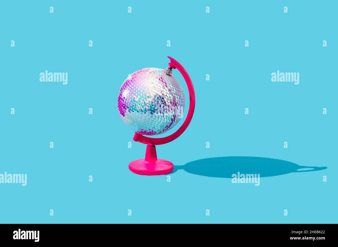World map disco ball celebrating hires stock photography and images