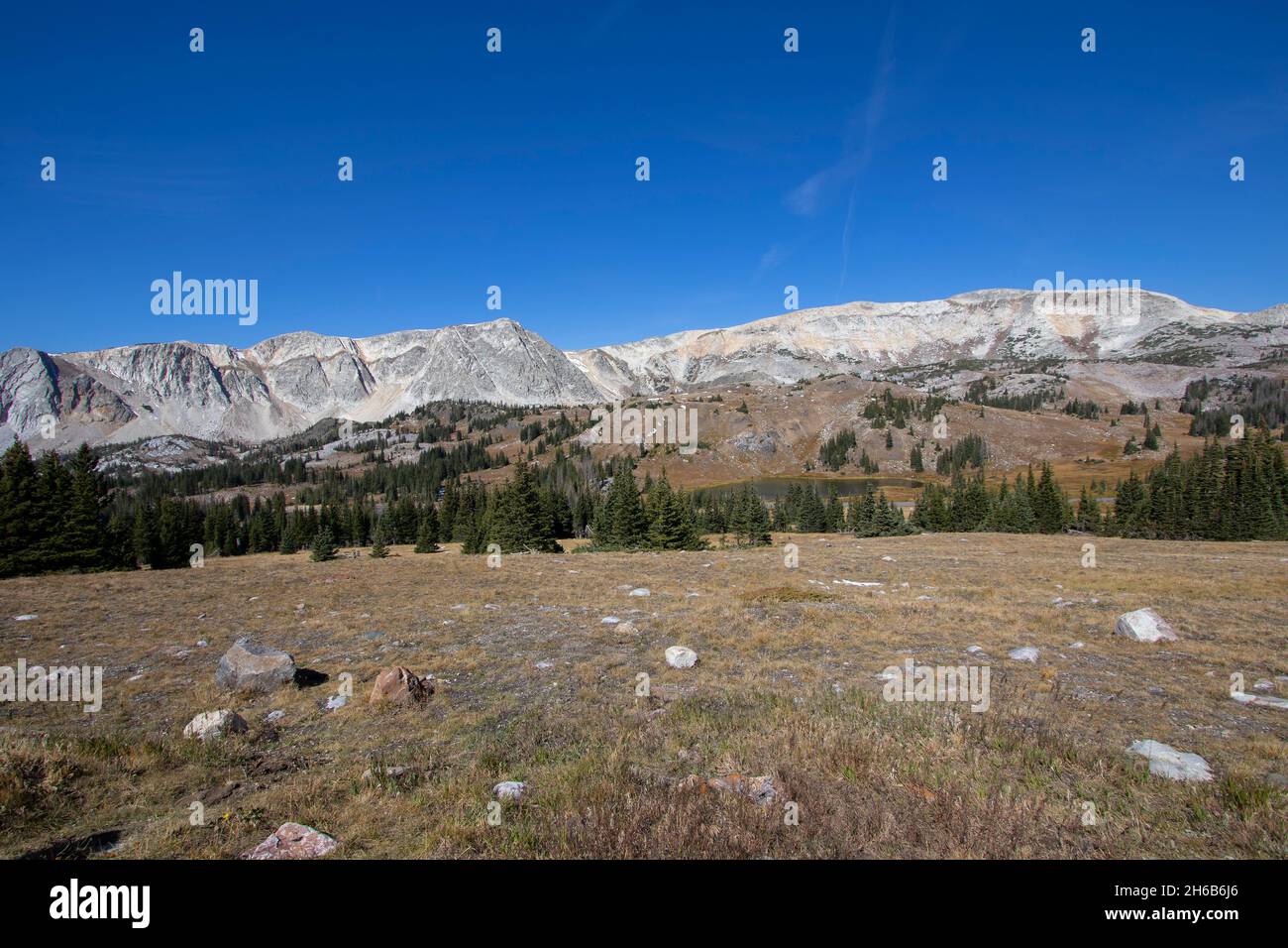 The Snowy Range mountains in Wyoming Stock Photo Alamy