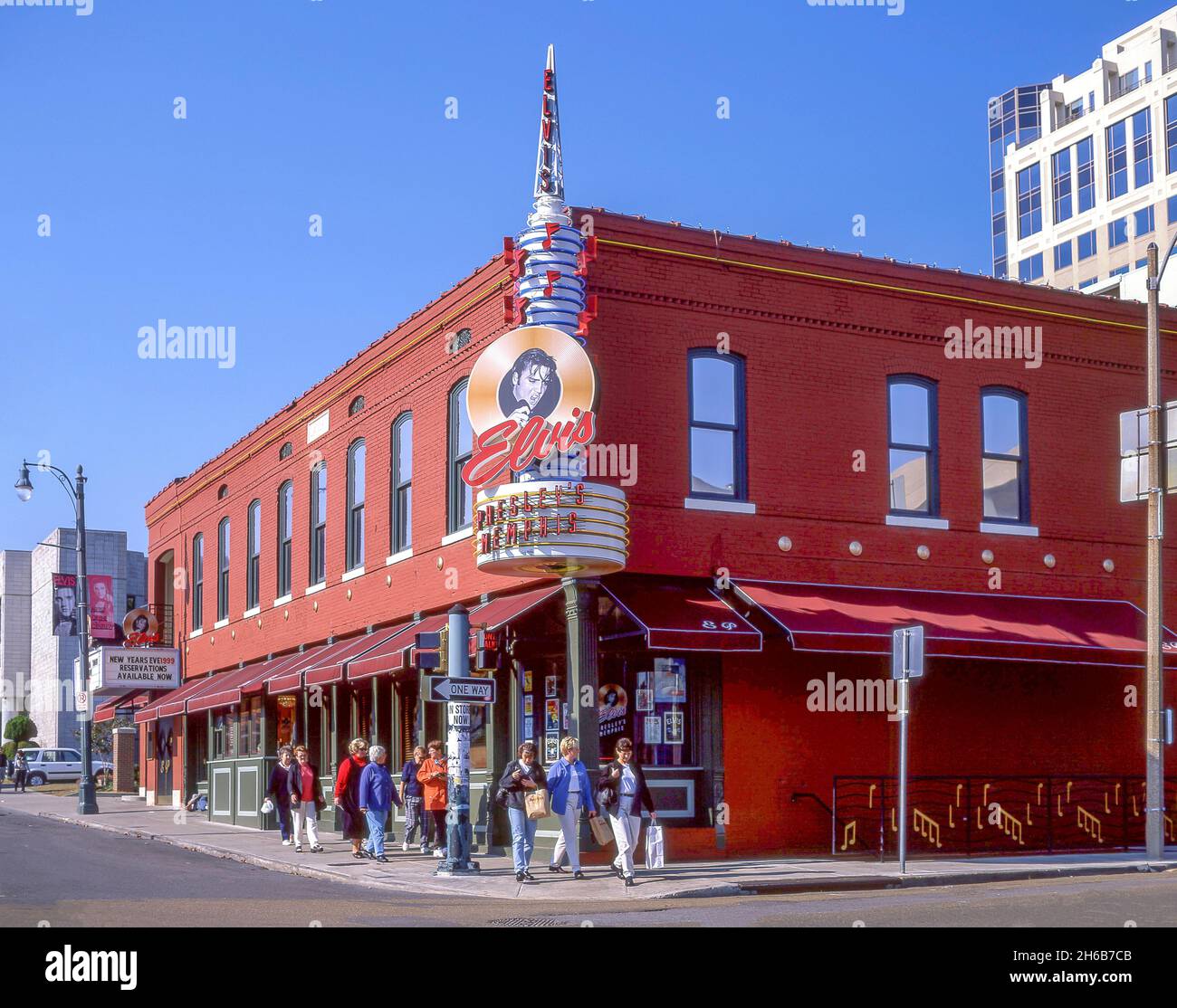 Elvis Presley's Memphis Restaurant, Beale Street, Beale Street District, Memphis, Tennessee, United States of America Stock Photo