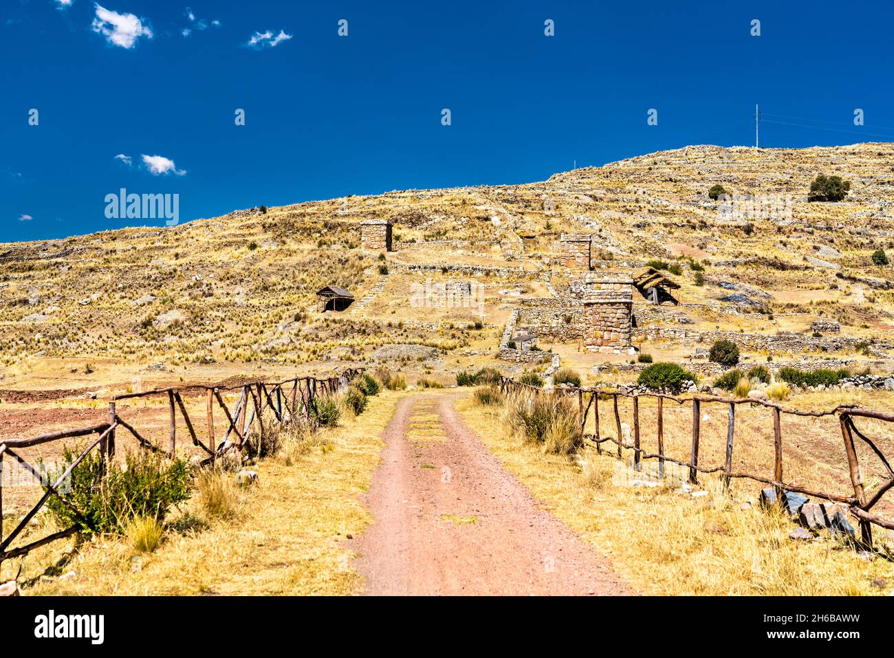 Chullpas of Molloco archaeological site in Peru Stock Photo