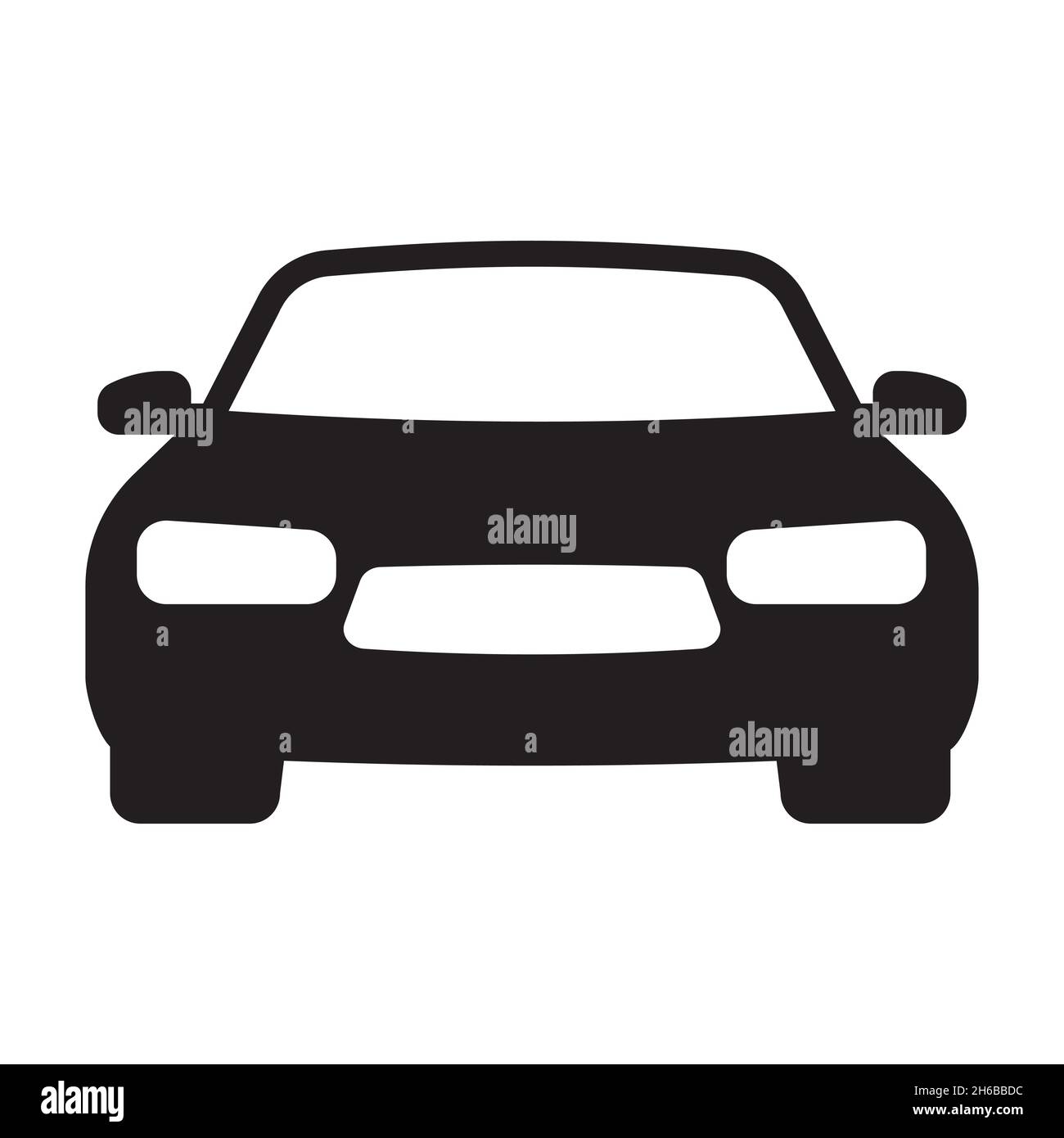Car Icon isolated in Simple style on white background. Stock Vector