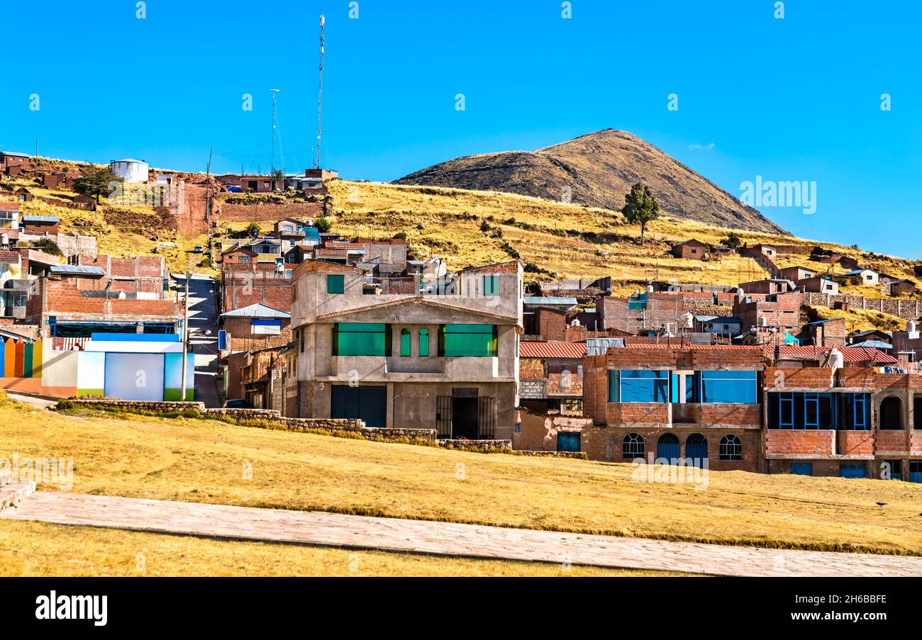 View of town Juli in Peru Stock Photo