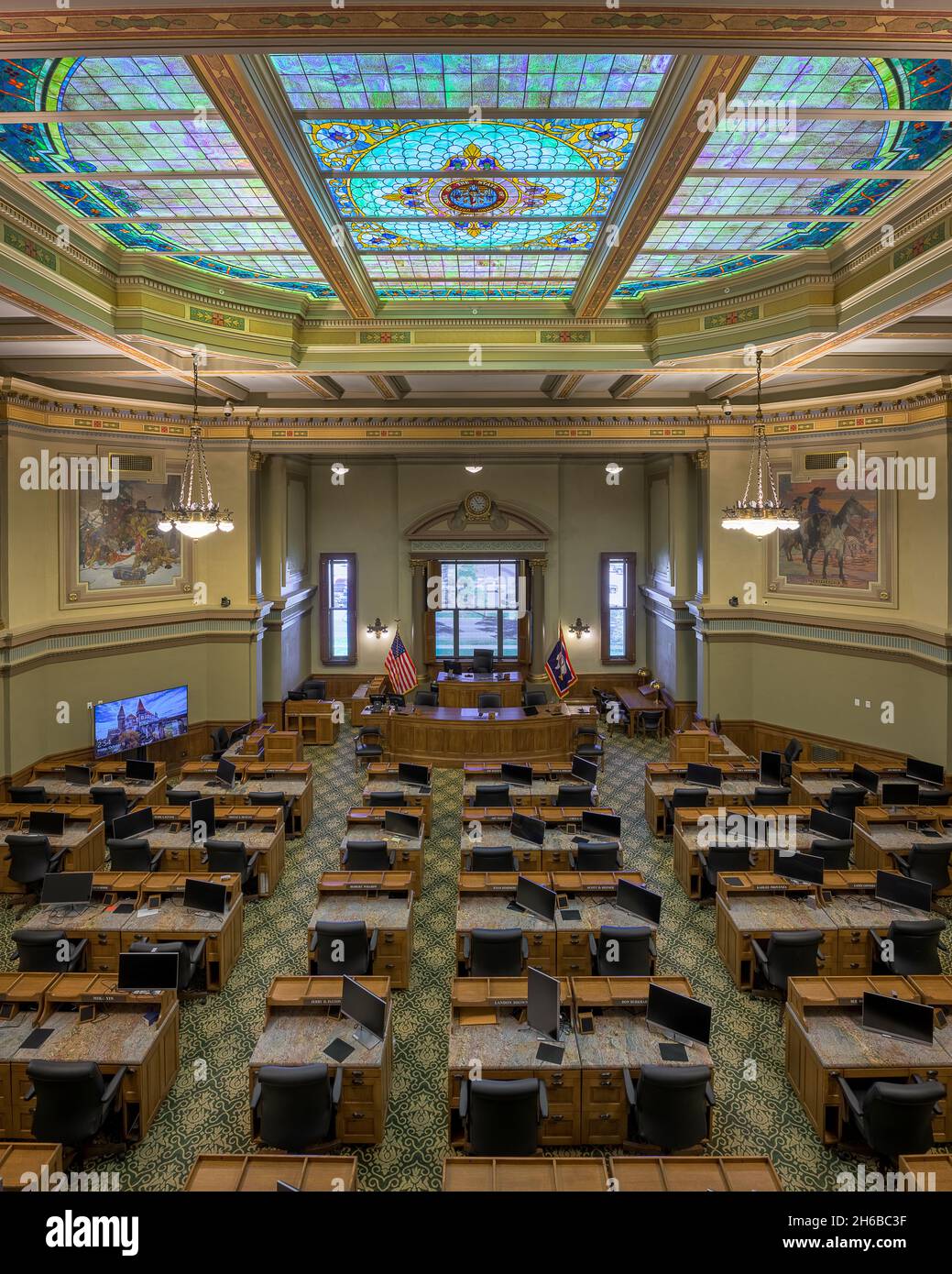 House of Representatives chamber of the Wyoming State Capitol building