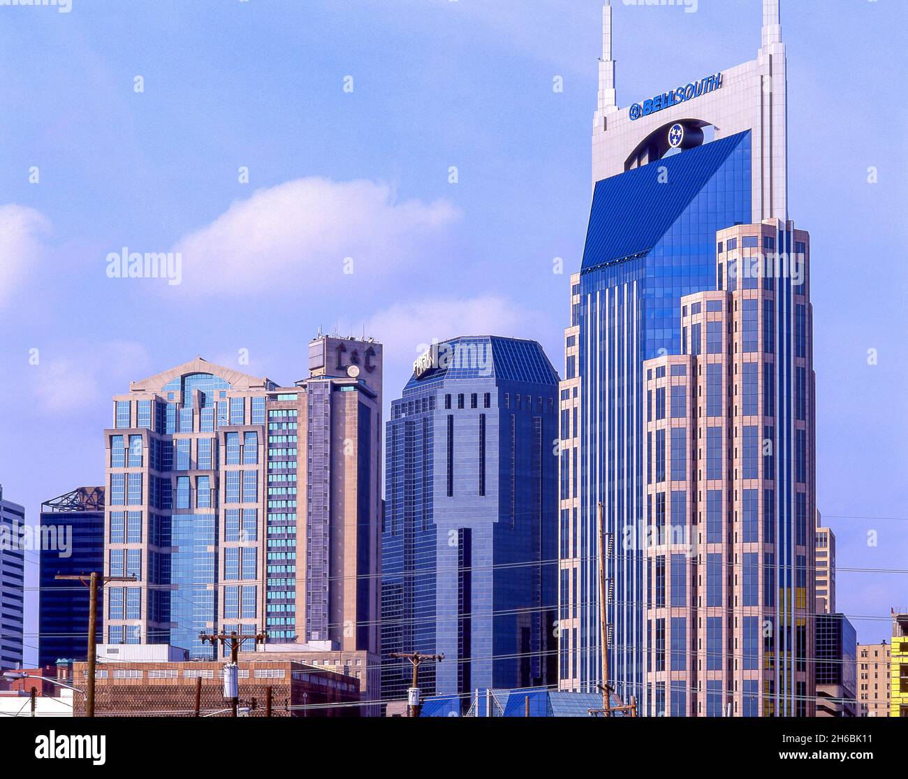 Downtown skyscrapers, Nashville, Tennessee, United States of America Stock Photo
