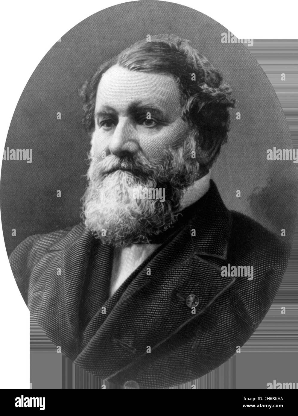 Cyrus McCormick, American inventor of the mechanical reaper. Stock Photo