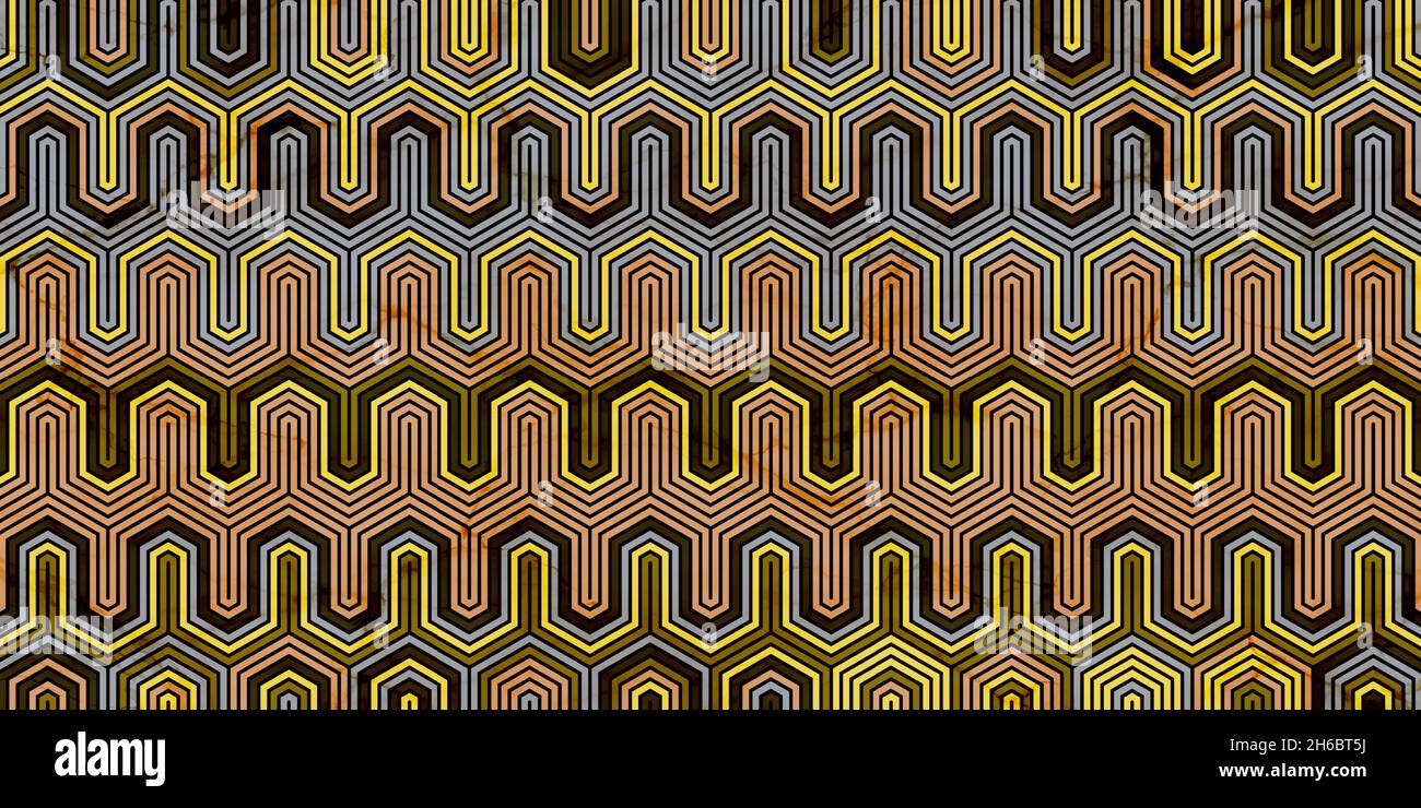 Geometric pattern with polygonal shape dark background retro style Stock Vector