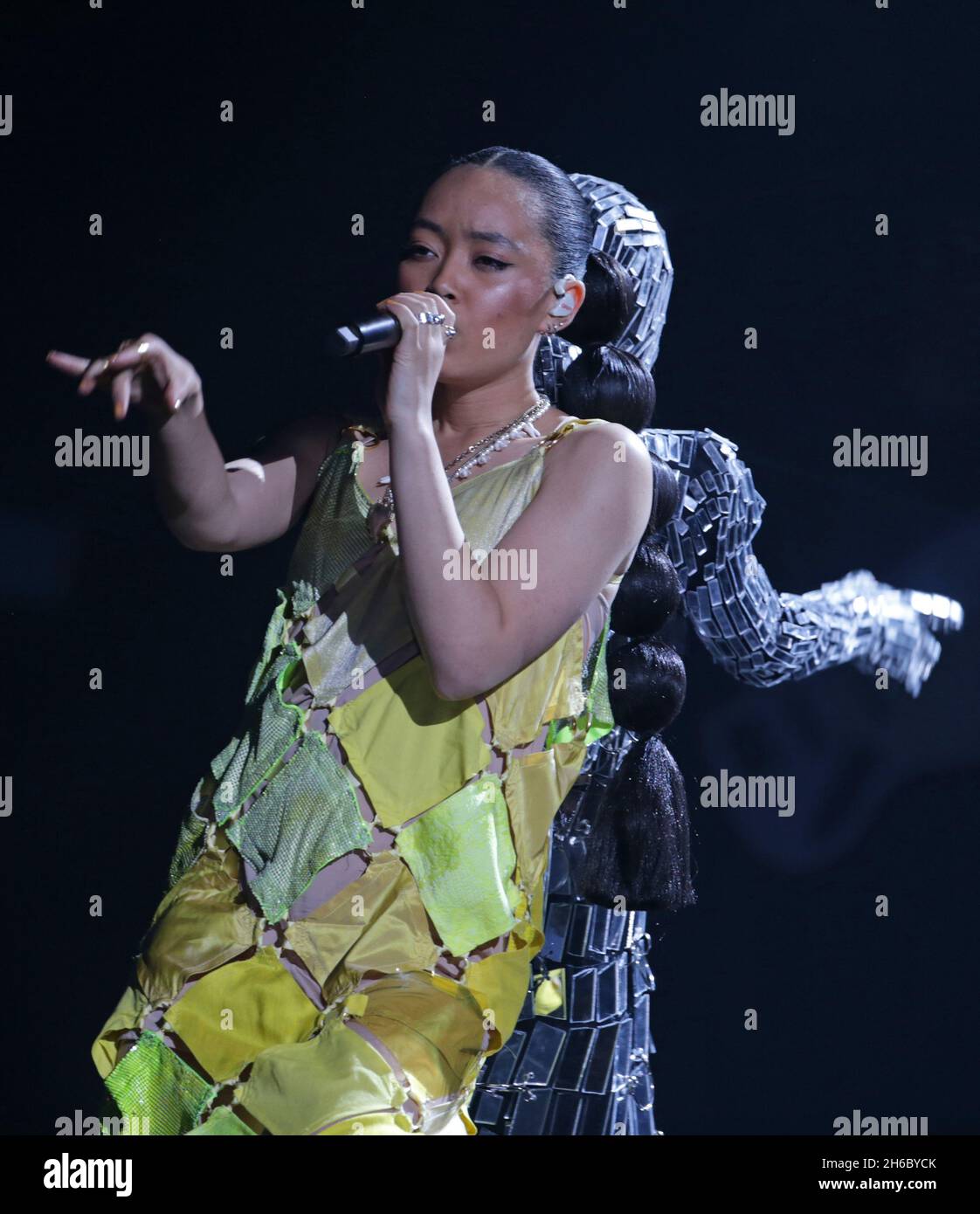 Budapest, Hungary. 14th Nov, 2021. Griff performs at the MTV Europe Music Awards in Budapest, Hungary on Sunday, November 14, 2021. Photo by Sven Hoogerhuis/UPI Credit: UPI/Alamy Live News Stock Photo